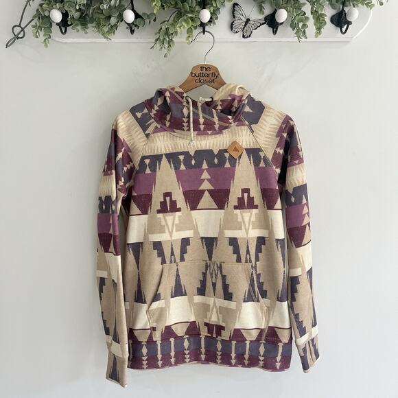 Men's Burton DryRide Southwestern Print Multicolor LS Hoodie Size XS 153236 - Picture 1 of 4